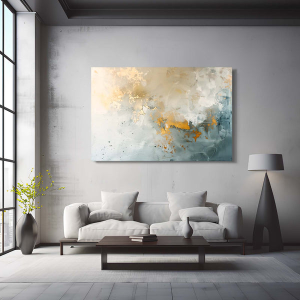 Golden Drift Abstract Art | MusaArtGallery™