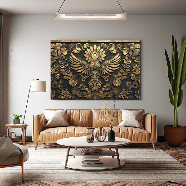 Golden Eagle Mexican Wall Art | MusaArtGallery™