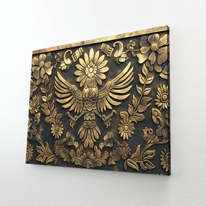 Golden Eagle Mexican Wall Art | MusaArtGallery™