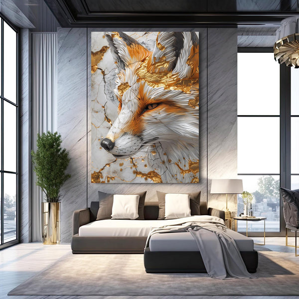 Golden Elegance Fox Art | MusaArtGallery™