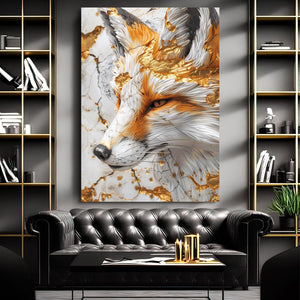 Golden Elegance Fox Art | MusaArtGallery™