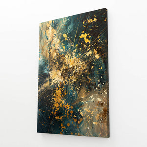 Golden Explosion Abstract Art | MusaArtGallery™