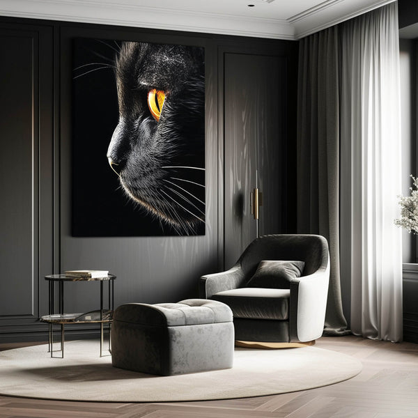 Golden Eye Cat Art