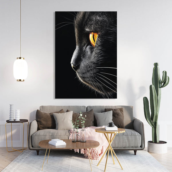 Art du chat aux yeux dorés