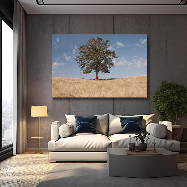 Golden Field Tree Art | MusaArtGallery™