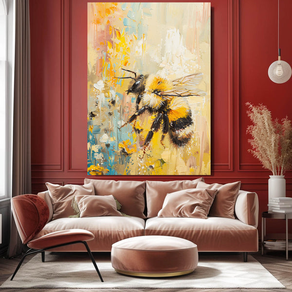 Golden Flight Bee Art | MusaArtGallery™