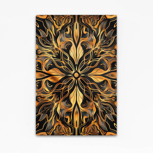 Golden Floral Abstract Art | MusaArtGallery™