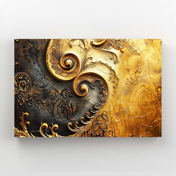 Golden Flourish Abstract Art | MusaArtGallery™