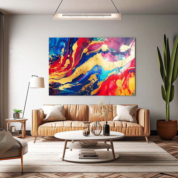 Golden Flow Abstract Art | MusaArtGallery™