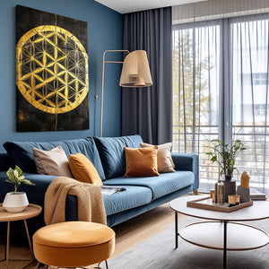 Golden Flower Of Life Art