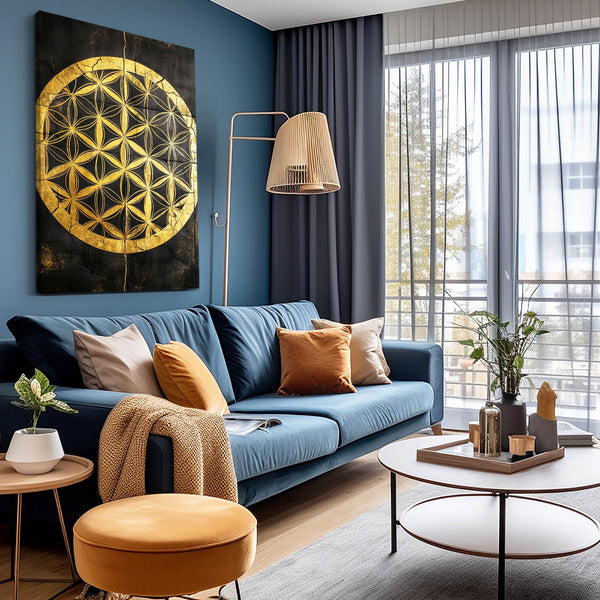 Golden Flower Of Life Art