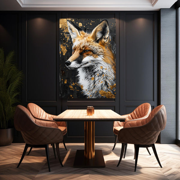 Golden Fox Portrait Fox Art | MusaArtGallery™