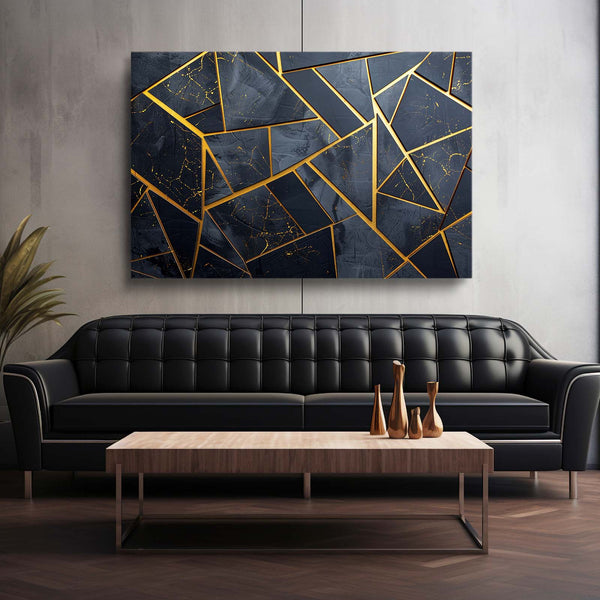 Golden Fractures Abstract Art | MusaArtGallery™