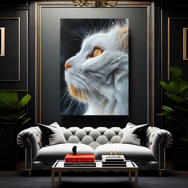 Golden Gaze Cat Art | MusaArtGallery™