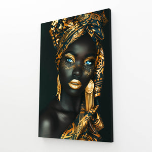 Golden Gaze Cool Wall Art | MusaArtGallery™