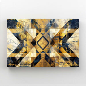 Golden Geometric Abstract Art | MusaArtGallery™