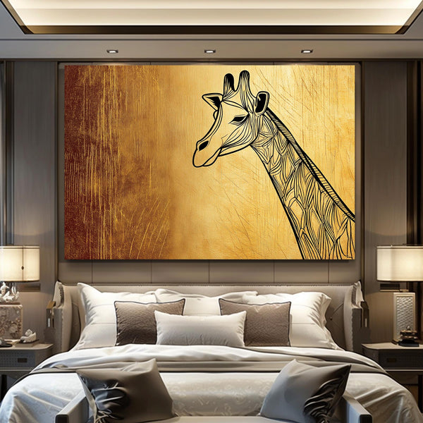 Golden Giraffe Print