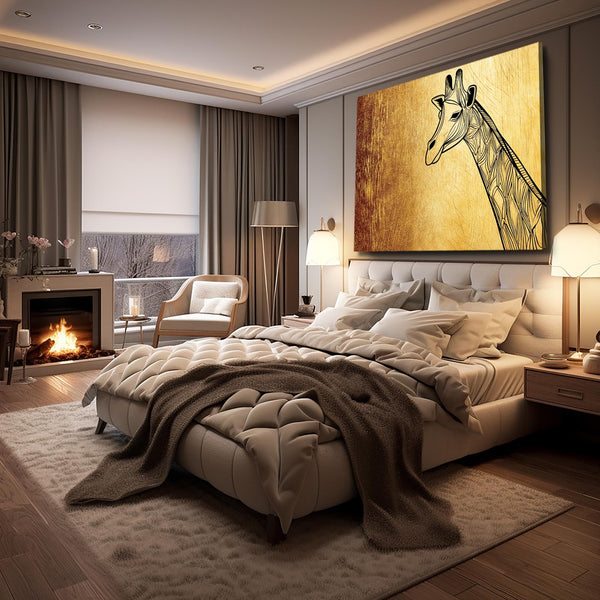 Golden Giraffe Print