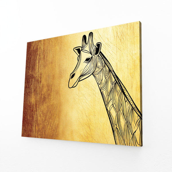 Golden Giraffe Print