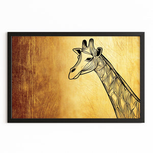 Golden Giraffe Print