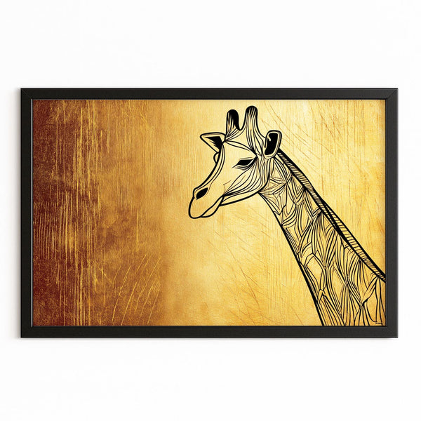 Golden Giraffe Print