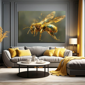 Golden Gleam Bee Art | MusaArtGallery™
