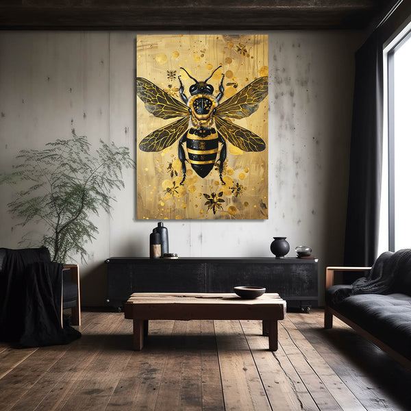 Golden Harmony Bee Art | MusaArtGallery™