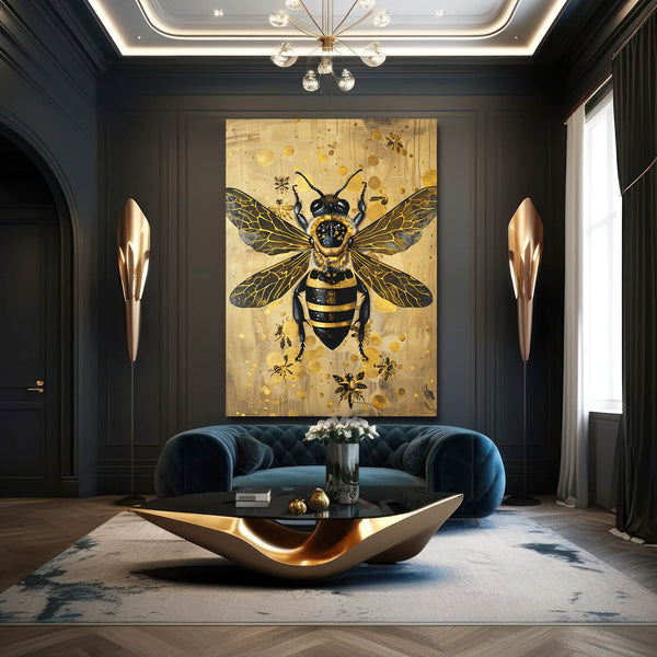 Golden Harmony Bee Art | MusaArtGallery™