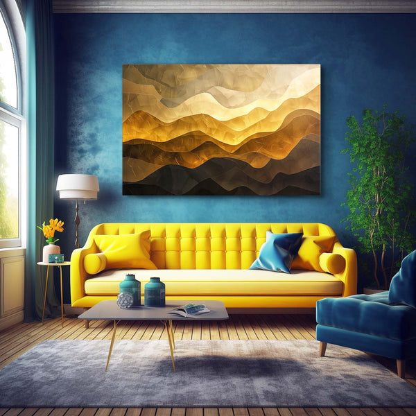 Golden Horizons Abstract Art | MusaArtGallery™