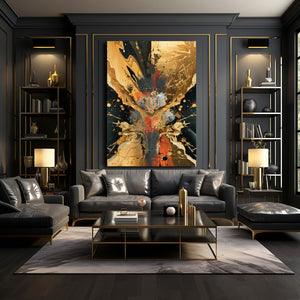 Golden Inferno Abstract Art | MusaArtGallery™