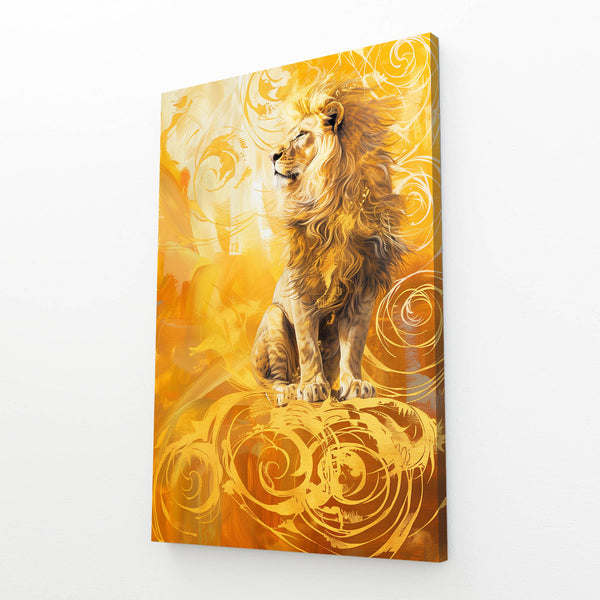 Golden Lion Wall Art | MusaArtGallery™