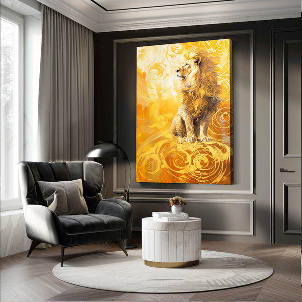 Golden Lion Wall Art | MusaArtGallery™