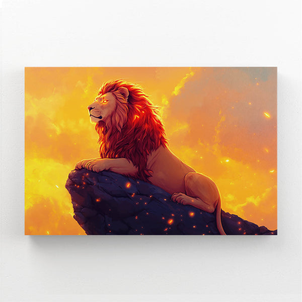 Golden Majesty Lion Wall Art | MusaArtGallery™