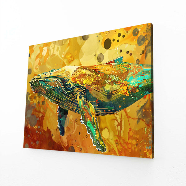 Golden Majesty Whale Art | MusaArtGallery™