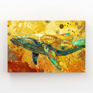 Golden Majesty Whale Art | MusaArtGallery™