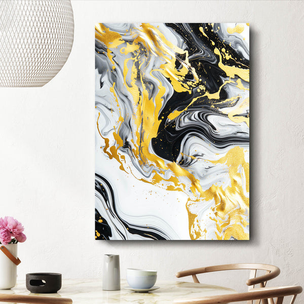 Golden Marble Abstract Art | MusaArtGallery™