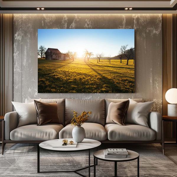 Golden Meadows Sunset Art | MusaArtGallery™