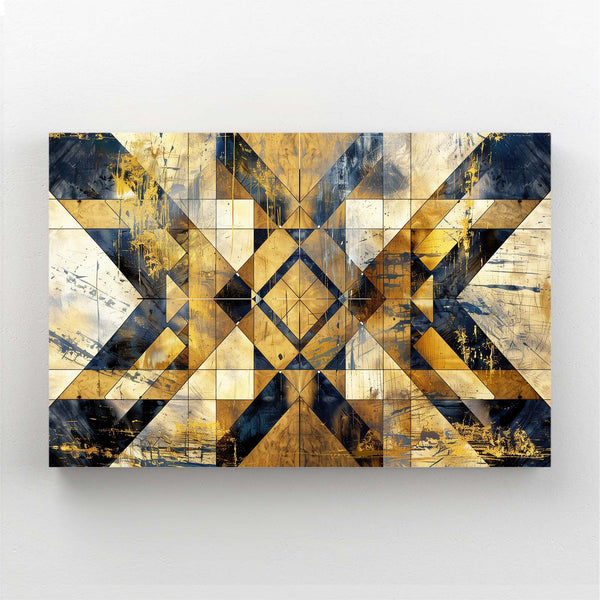 Golden Mosaic Abstract Art | MusaArtGallery™