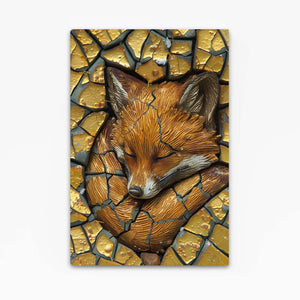 Golden Mosaic Fox Art | MusaArtGallery™