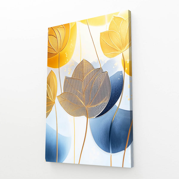 Golden Petal Harmony Flower Art | MusaArtGallery™