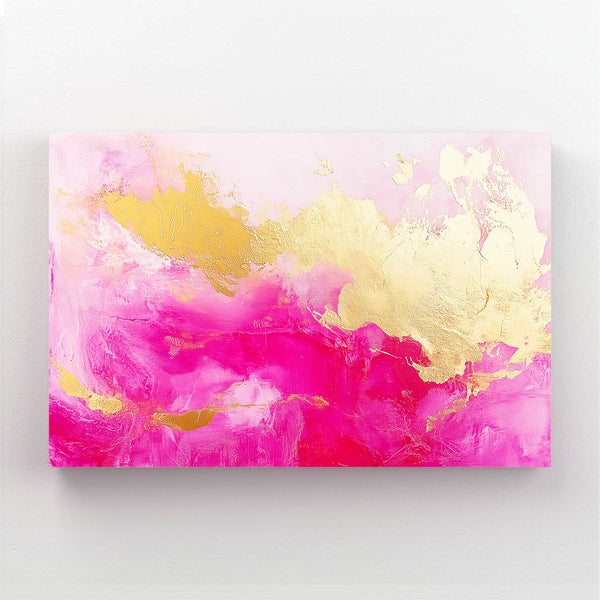 Golden Pink Abstract Art | MusaArtGallery™