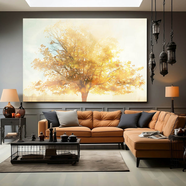 Golden Radiance Tree Art | MusaArtGallery™