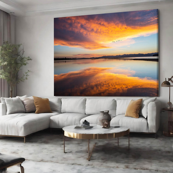 Golden Reflection Sunset Art | MusaArtGallery™