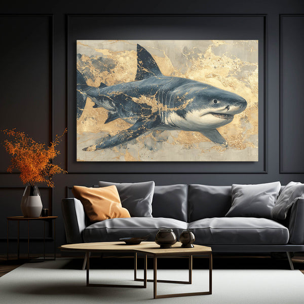 Golden Shark Art