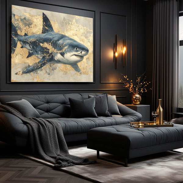 Golden Shark Art