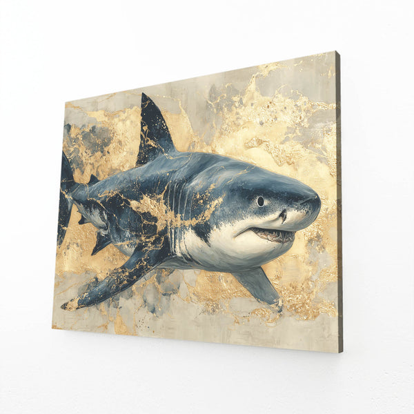 Golden Shark Art