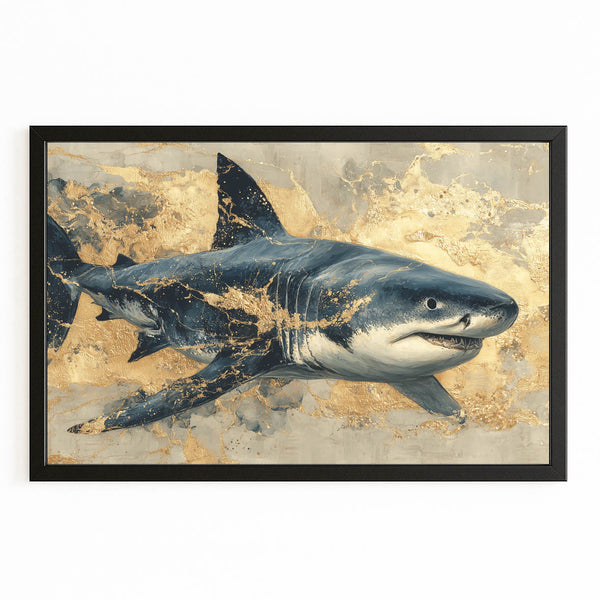 Golden Shark Art
