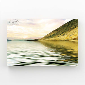 Golden Shoreline Landscape Wall Art | MusaArtGallery™