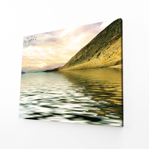 Golden Shoreline Landscape Wall Art | MusaArtGallery™