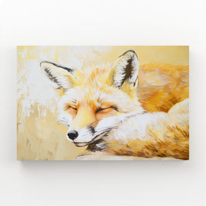 Golden Sleep Fox Art | MusaArtGallery™